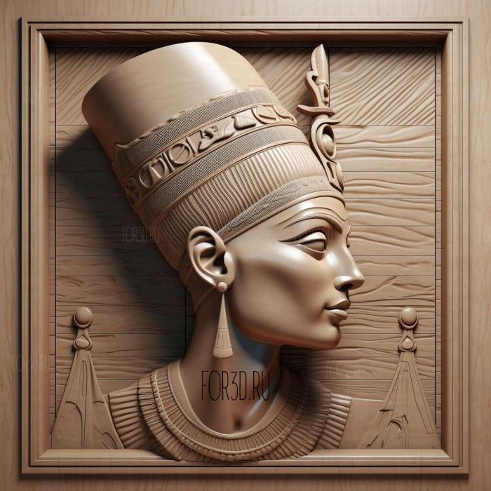 Nefertiti Foia 3 stl model for CNC